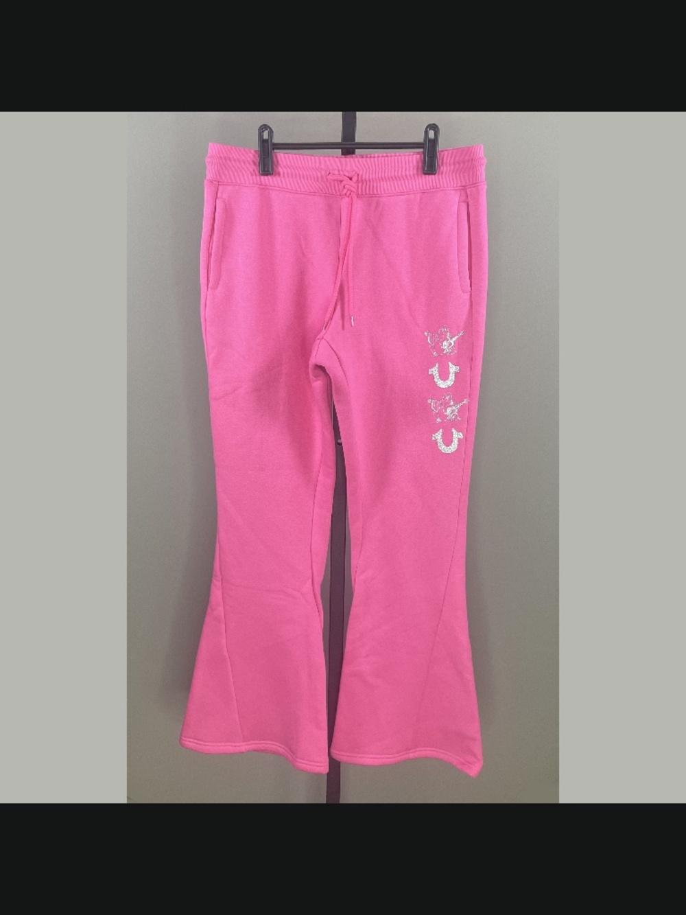 NEW True Religion Pants Womens Medium pink flare sweatpants athleisure street
